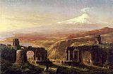 Mount Paintings - Mount Aetna from Taormina by Thomas Cole